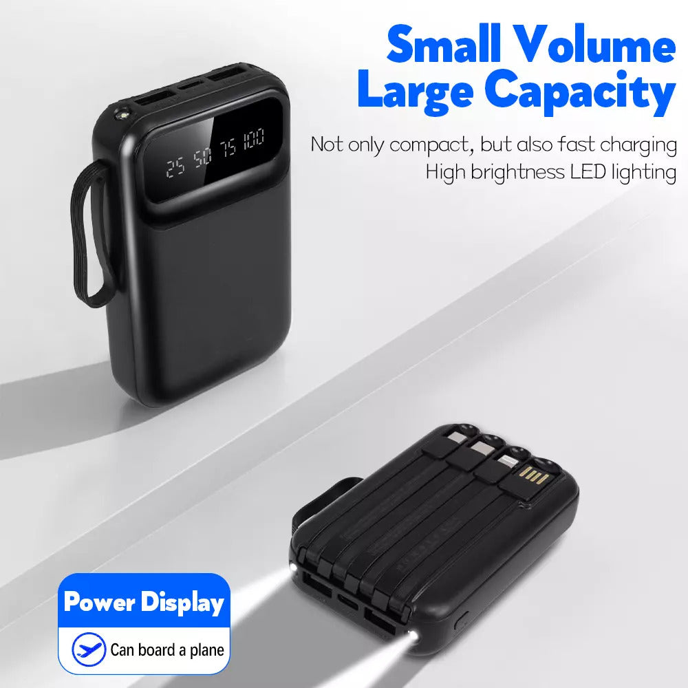 3O000Mah Power Bank, Fast USB Charger, External Battery for Mobile Phones DE
