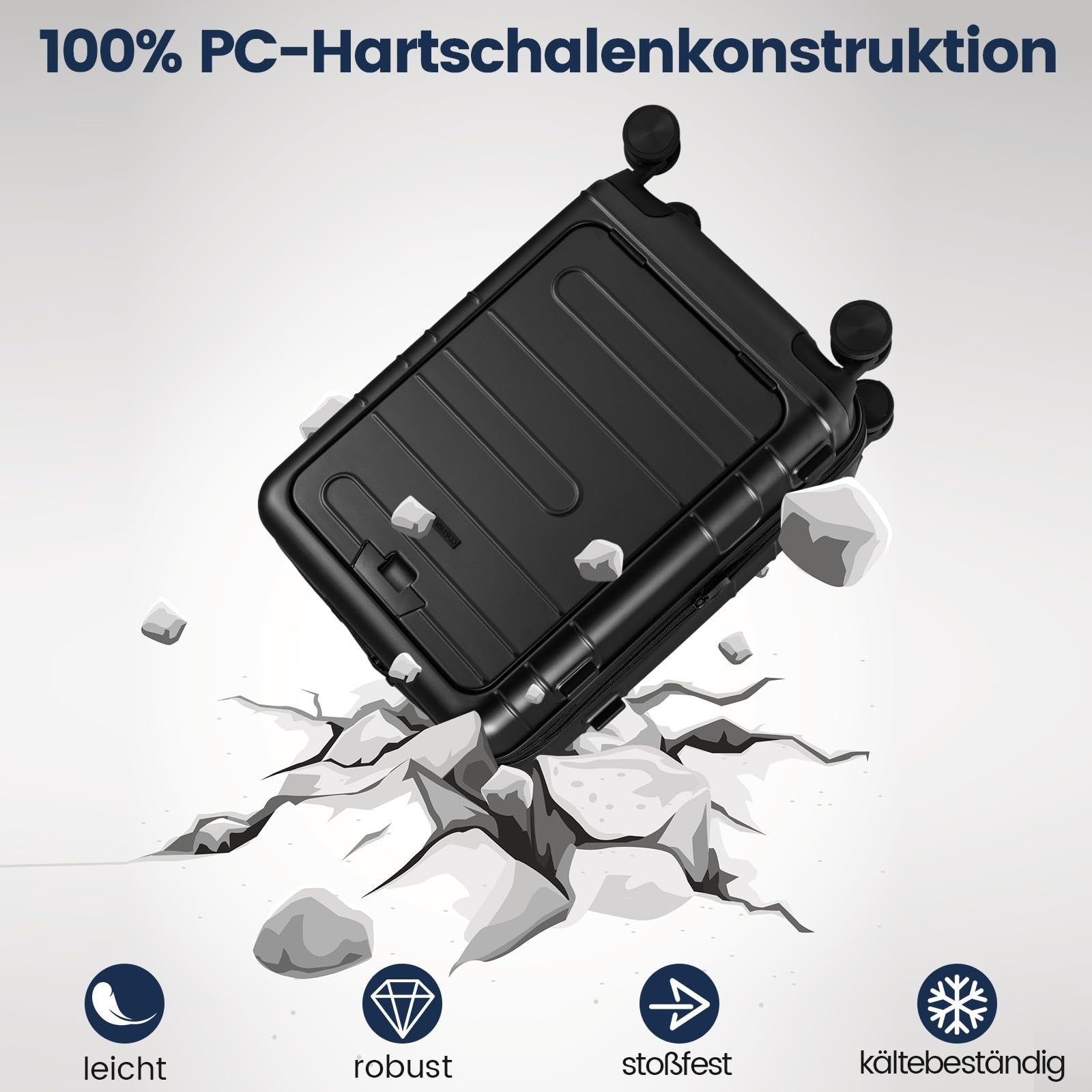 20-Zoll Koffer Handgepäck Reisegepäck Aus PC Mit Usb-Ladeanschl